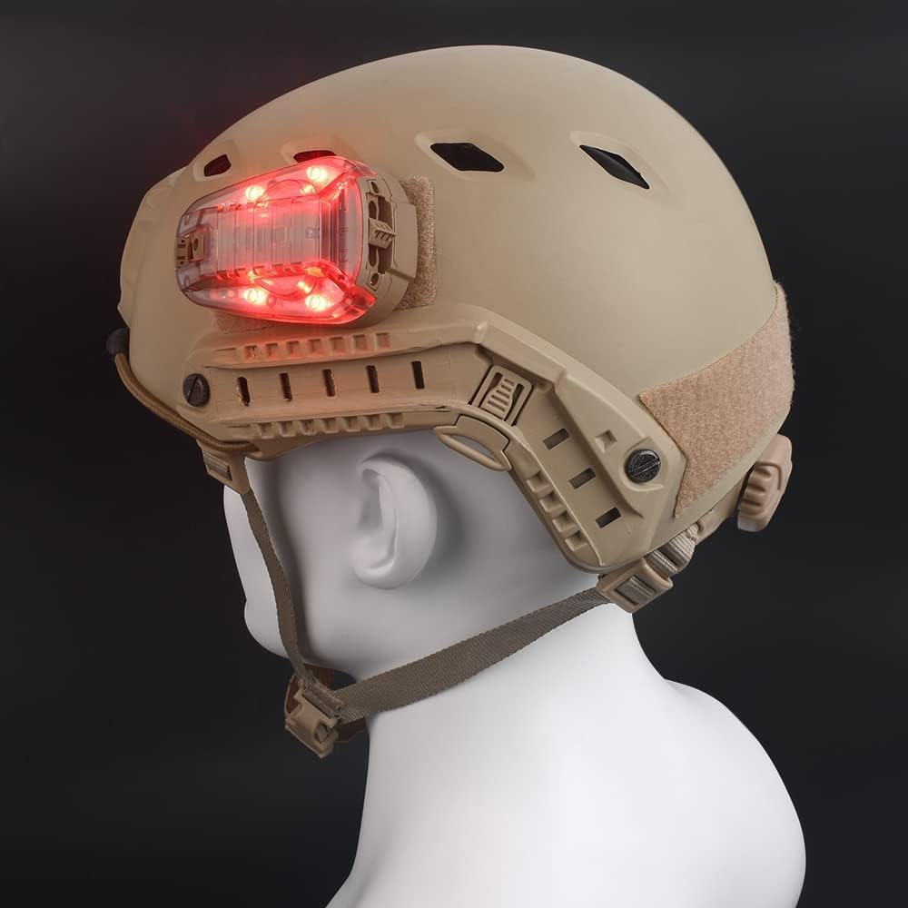 NOBUHIRO 4 Modes Tactical Helmet Light with Visible LED+IR Constant/Strobe