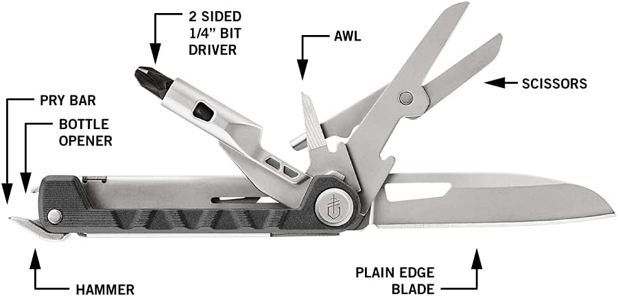Gerber Armbar Drive EDC Pocket Knife Multitool with Bottle Opener, Onyx