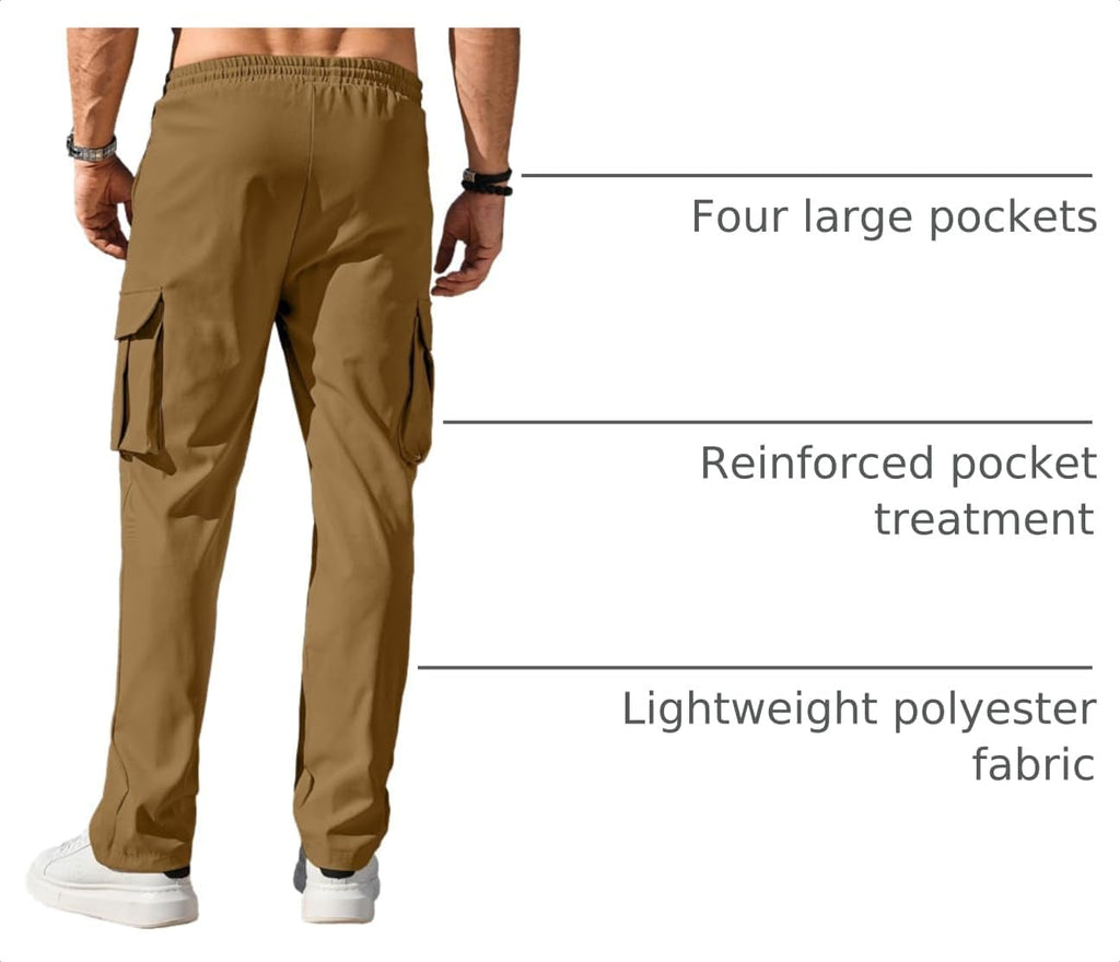 Comdecevis Men's Casual Cargo Pants Tactical Work Pants with Pockets