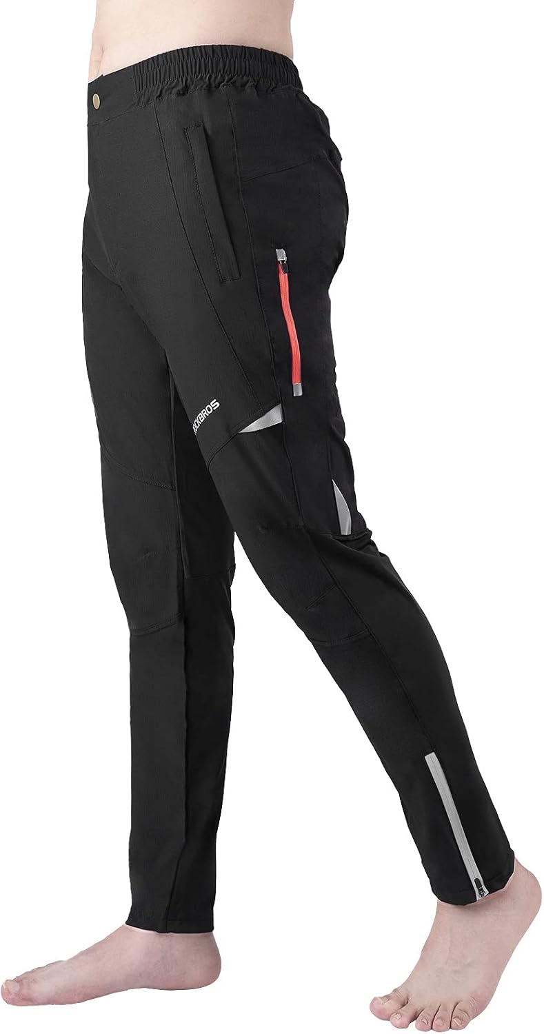 ROCKBROS Men's Cycling Pants, Windproof Quick Dry Bike Pants with Pockets