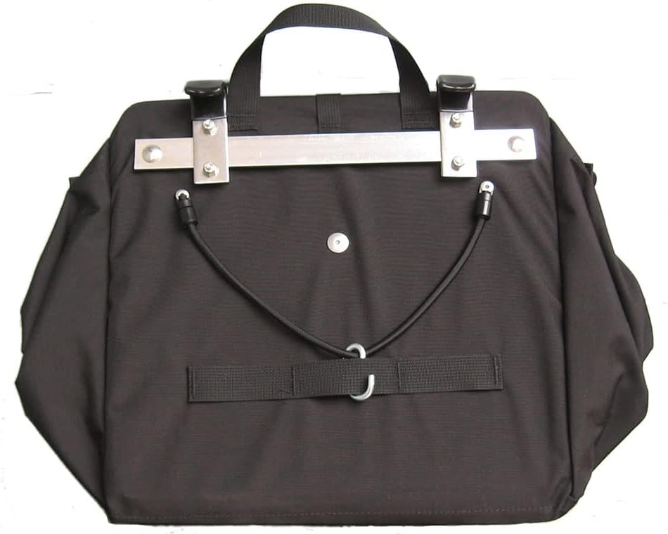 Metro Basket Pannier - Tear Resistant - Industrial Grade Ballistic Nylon - Pannier for Bicycle, Single Side with Shoulder Strap, Adjustable Top Hooks