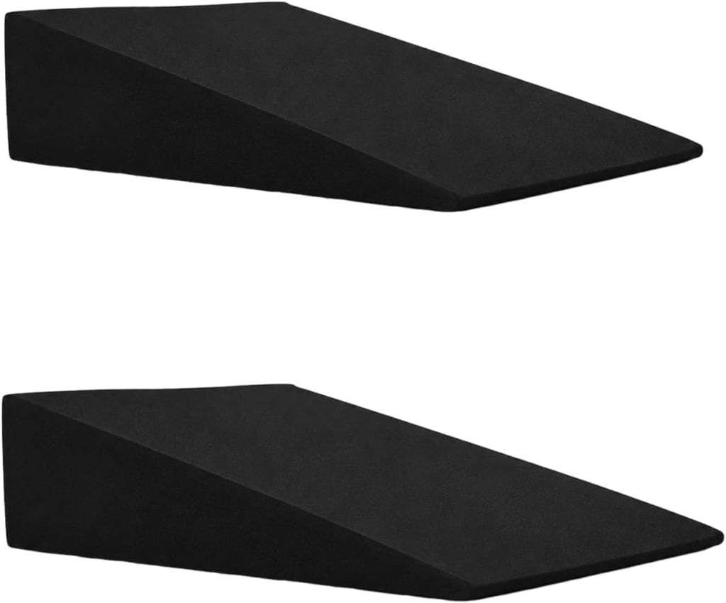 Foam Wedge Slant Board, 2 Pcs Update Squat Wedge Incline Block, 15 Degree Yoga Wedge for Squats Calf Stretching Ankle Exercise and Daily Workout