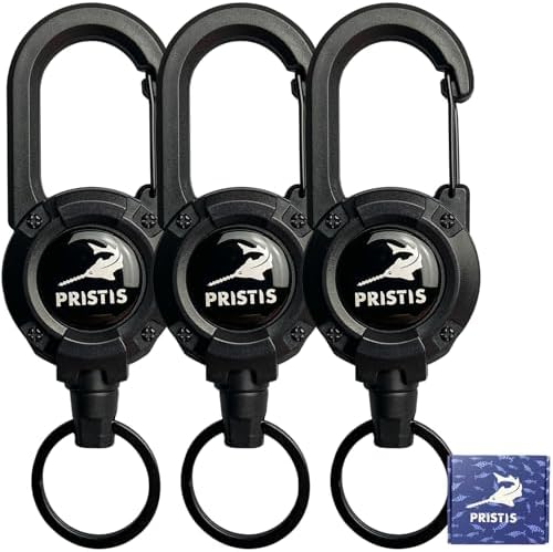 Pristis Heavy Duty Zinger Retractors, Saltwater Resistant 28" Clip