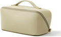 EACHY Travel Makeup Bag for Women, Flat Open Cosmetic Bag, Green, Medium