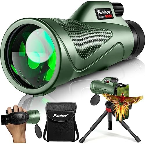 12x60 Powerful Monocular for Adults High Powered, 2026 New Version, Smartphone Adapter Tripod Plus Portable Bag, Larger Vision Monoculars with BAK4 Prism & FMC Lens, for Bird Watching Hiking