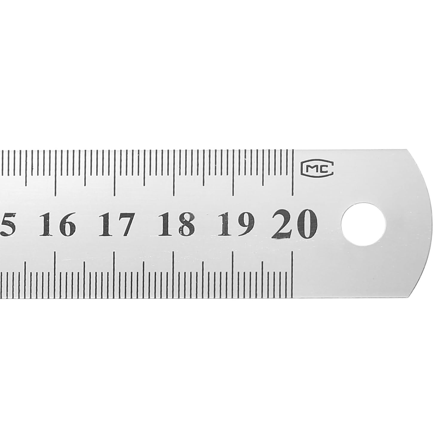 HARFINGTON 12 Pcs Steel Ruler 8" x1-1/32 Machinist Metal Ruler Carbon Steel Metric Straight Edge Measuring Tools 0.4mm Thick for Engineering Architect Drawing Home Office