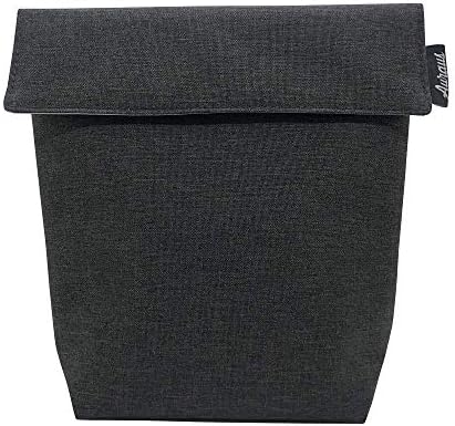 Insulated Reusable Eco Snack bag, Sandwich bag, Food Pouch, Insulated Lunch Bag, Insulin Cooling Case, golf pouch, Work, Picnics, Travel, Men, Woman (Dark Grey)