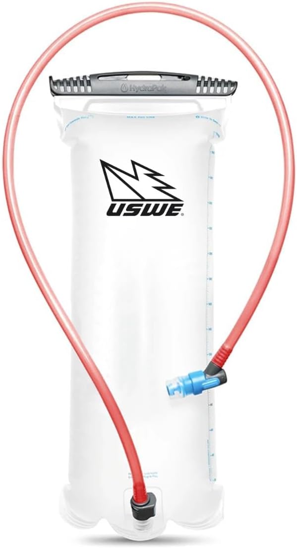 USWE Moto Hydro Hydration Pack - with Water Bladder, a High End, Bounce Free Backpack for Enduro and Off-Road Motorcycle (12L Adventure Fit Black/ Grey)