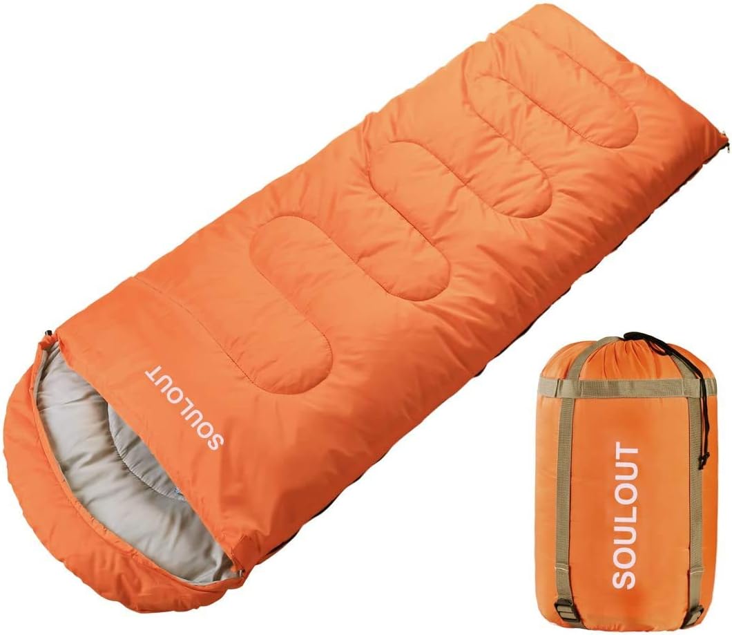 SOULOUT 3-4 Season Sleeping Bag for Adults & Teens - Camping