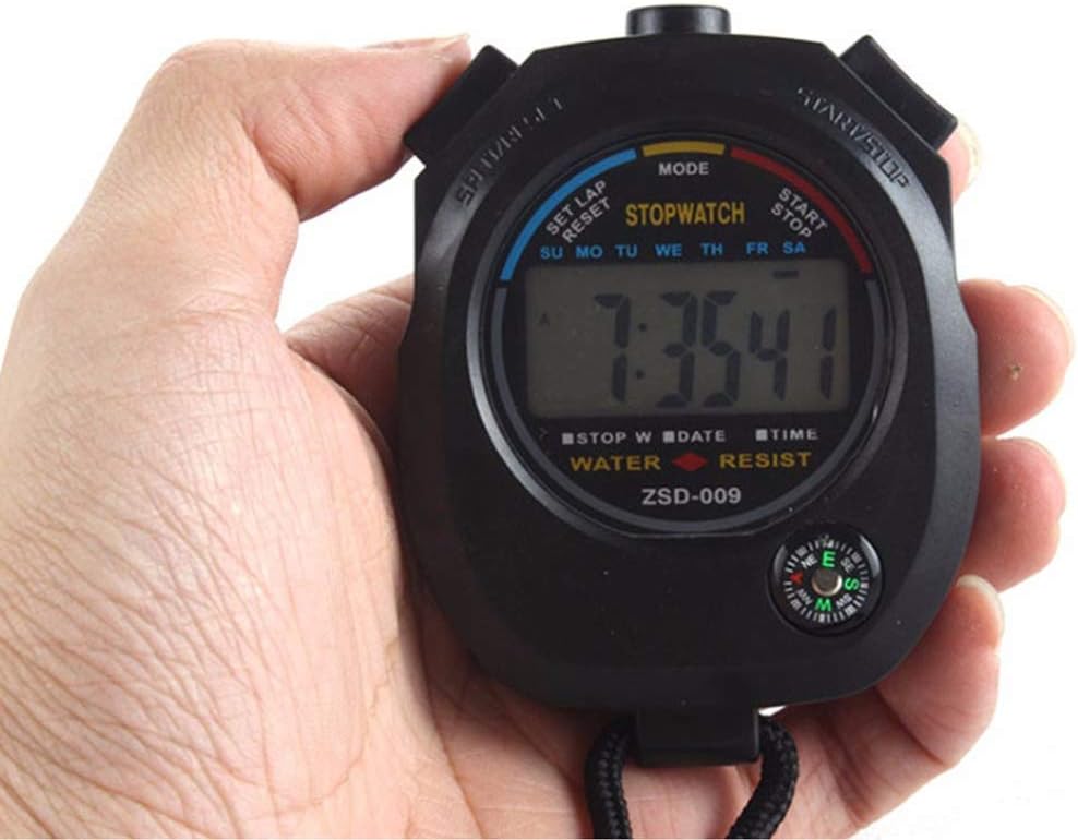 Pgzsy 2 Pack Multi-Function Electronic Digital Sport Stopwatch Timer, Large Display with Date Time and Alarm Function,Suitable for Sports Coaches Fitness Coaches and Referees,Pgzsy
