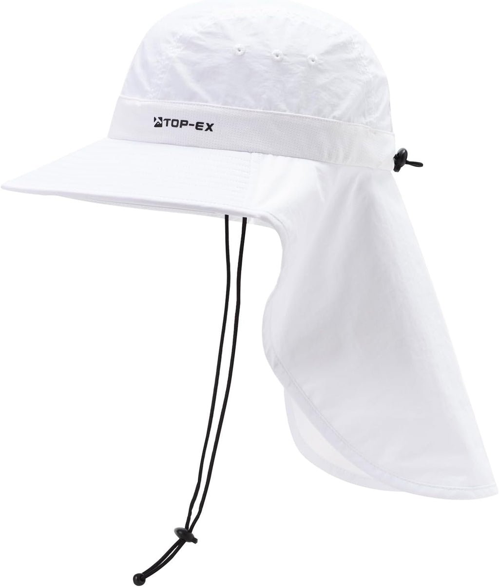 TOP-EX UPF 50+ Cooling Wide Brim Sun Hat for Men with Neck Flap, Packable