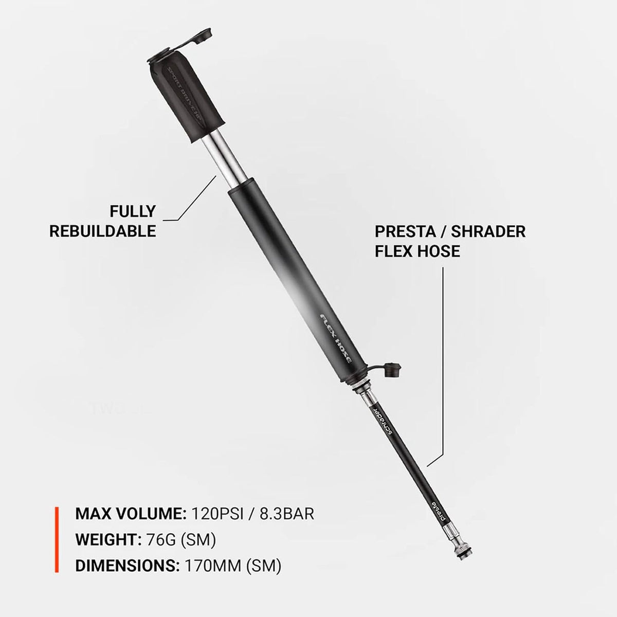 LEZYNE Sport Drive HP Compact Bike Hand Pump