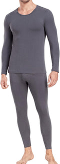 wirarpa Men's Cotton Long Johns Thermal Underwear Set Top and Bottom