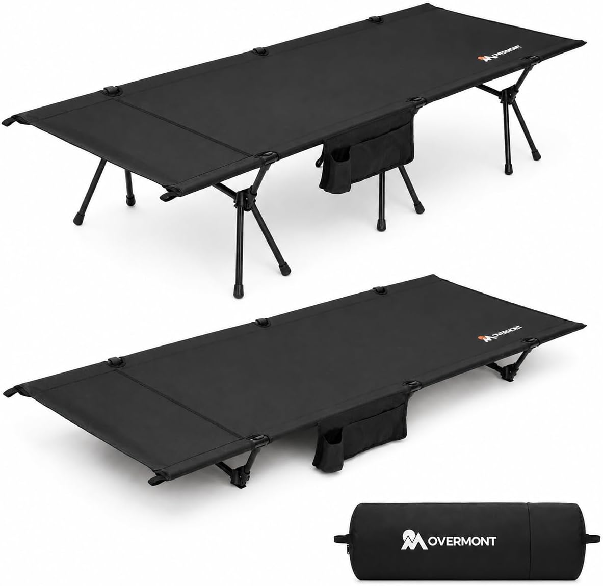 Overmont Portable Camping Cot for Adults - 7075 Aluminum Height Adjustable