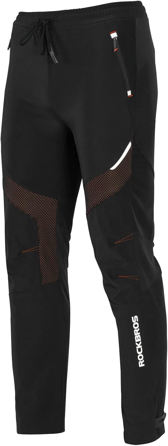 ROCKBROS Winter Cycling Pants for Men Windproof 3-Layer Warmth Road Bike