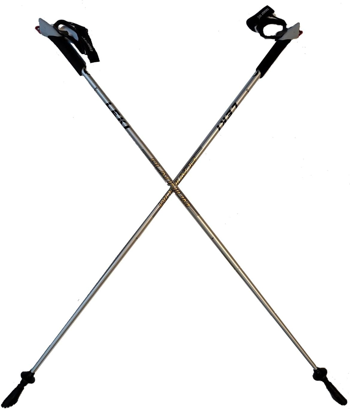 LEKI Nordic Walker Platinium Limited Edition Carbon Series Walking Poles Silver