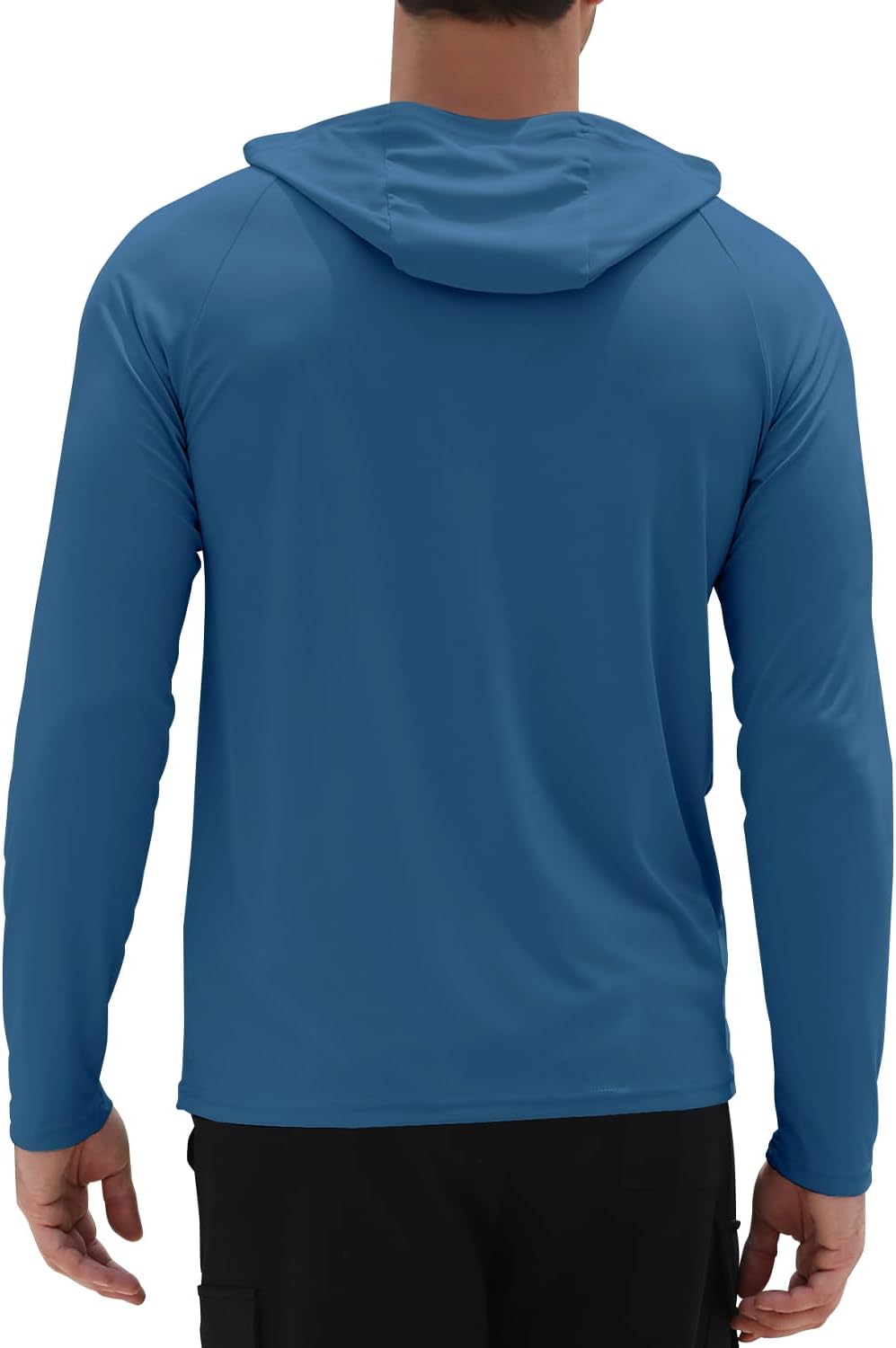 Mens UPF 50+ Sun Hoodie UV Protection Long Sleeve Swimming Rash Guard SPF Quick Dry Fishing Shirt for Outdoor Sports