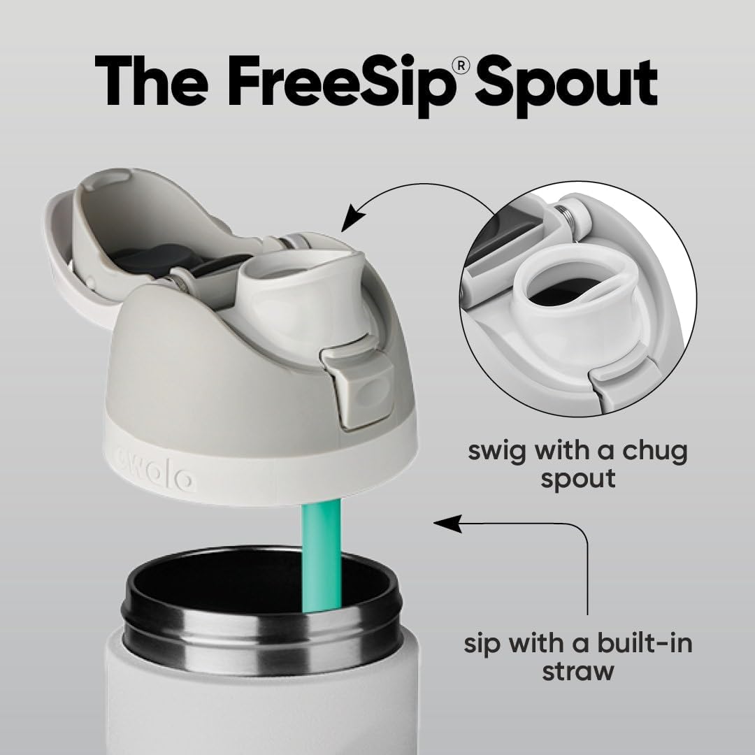 Owala FreeSip Stainless Steel Water Bottle 24 oz 80s Ski Slopes