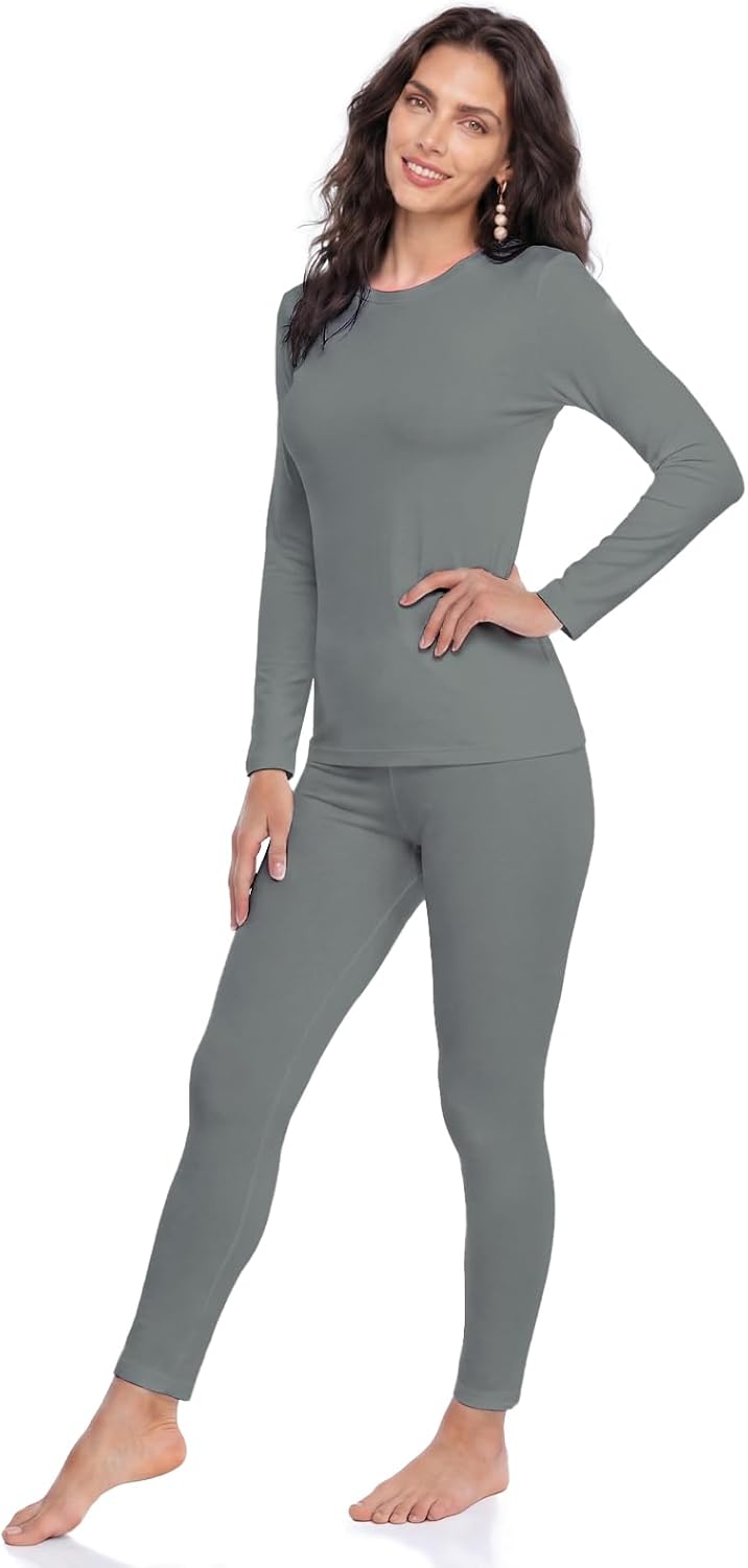 Thermal Underwear for Women Long Johns Set Fleece Lined Winter Cold Weather