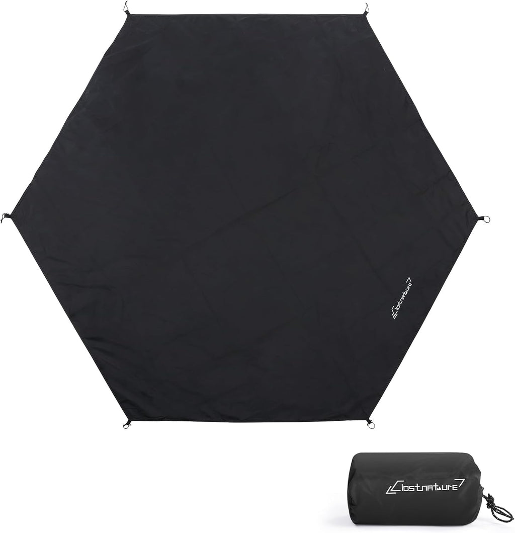 Clostnature 10/12FT Hexagonal Tent Footprint, Waterproof Camping Tarp