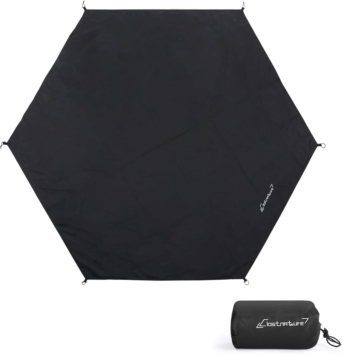 Clostnature 10/12FT Hexagonal Tent Footprint, Waterproof Camping Tarp