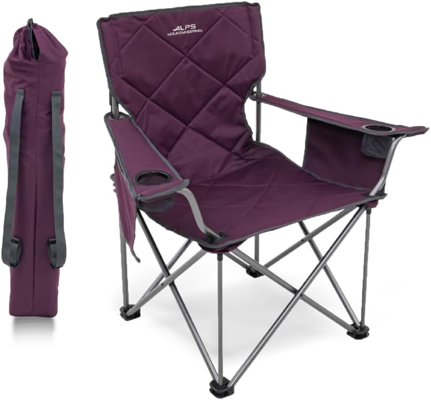 ALPS Mountaineering King Kong Camping Chairs for Adults with Mesh Cup Holders and Pockets, Built Durable and Reliable with Compact Foldable Steel Frame