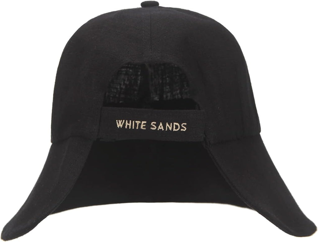 WHITE SANDS MOJA Linen Blend Victorian Bonnet Hat Sun Cap, Foldable Summer Visor | NEW Katy