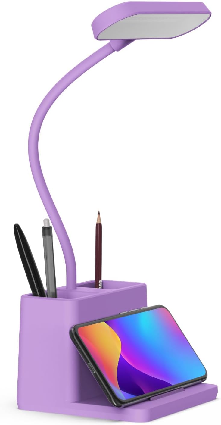 AXX Purple Desk Lamp, Cute Table Light for Home Office College Dorm