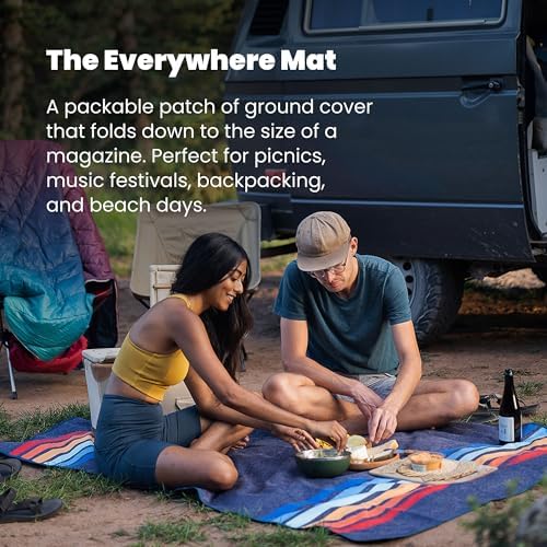 Rumpl Everywhere Mat, Waterproof Picnic Blanket/Mat, Magic Mushrooms