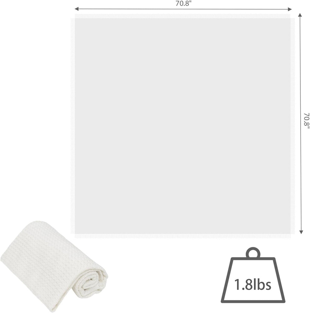 Wind Tour Outdoor Multifunctional Picnic mat, Picnic Blanket, Suitable for Camping, Picnic, Party, Hiking and Outdoor Activities（White | 70.8” × 70.8”）
