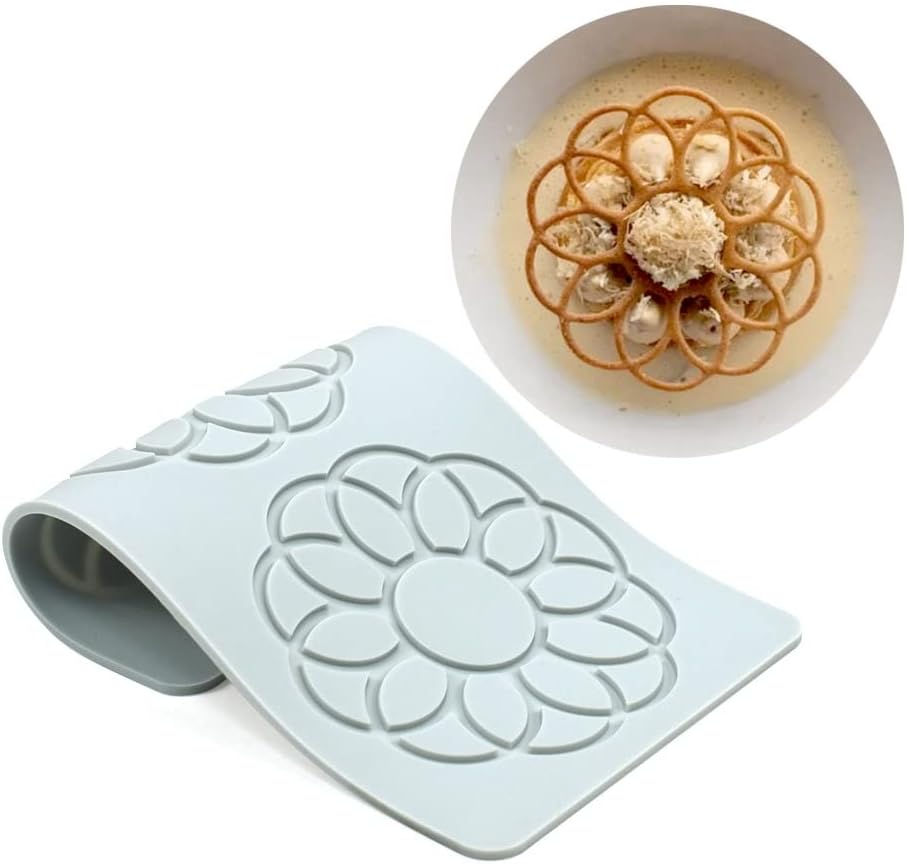Hollow Leaf Silicone Molds Lover Heart Chocolate Molds Geometry 3D Silicone Mould Chocolate Candy Leaf Mold Sugar Craft Cake Decoration Cupcake Top (S_Flower_7.84 * 4.2 * 0.12inch)