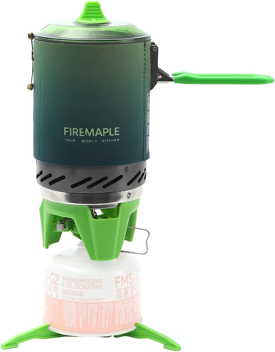 Fire-Maple Fixed Star X2 Backpacking Camping Stove System, Green Ombre