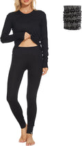 100% Merino Wool Base Layer Set Women - Thermal Underwear Long Johns PJs