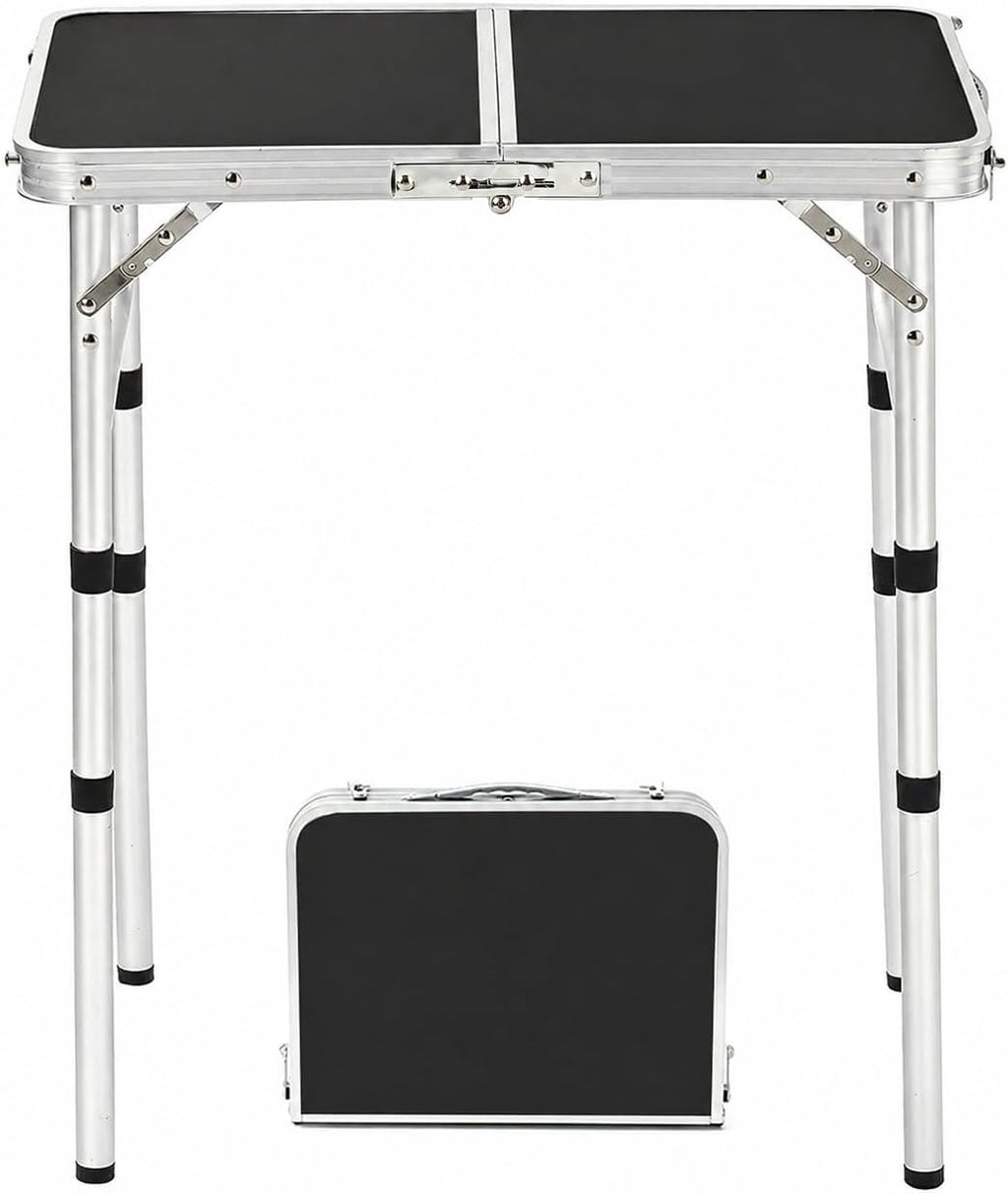 YUFIFAIRY Small Folding Table Portable, 24''L x16''W Foldable Camp Table