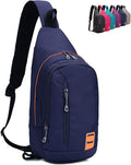 Peicees Small Sling Backpack Waterproof Unisex Shoulder Bag Chest Crossbody Daypack