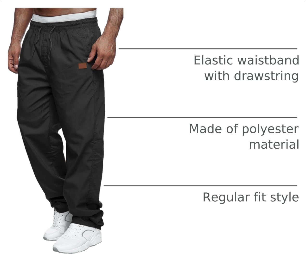 Rela Bota Mens Casual Jogger Pants Cargo Pants Drawstring Sweatpants