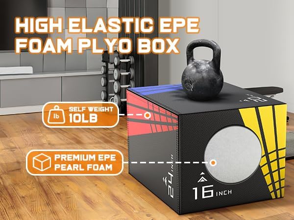 GIKPAL 3-in-1 Foam Plyo Box, Soft Plyometric Jump Box for Home Gym Use