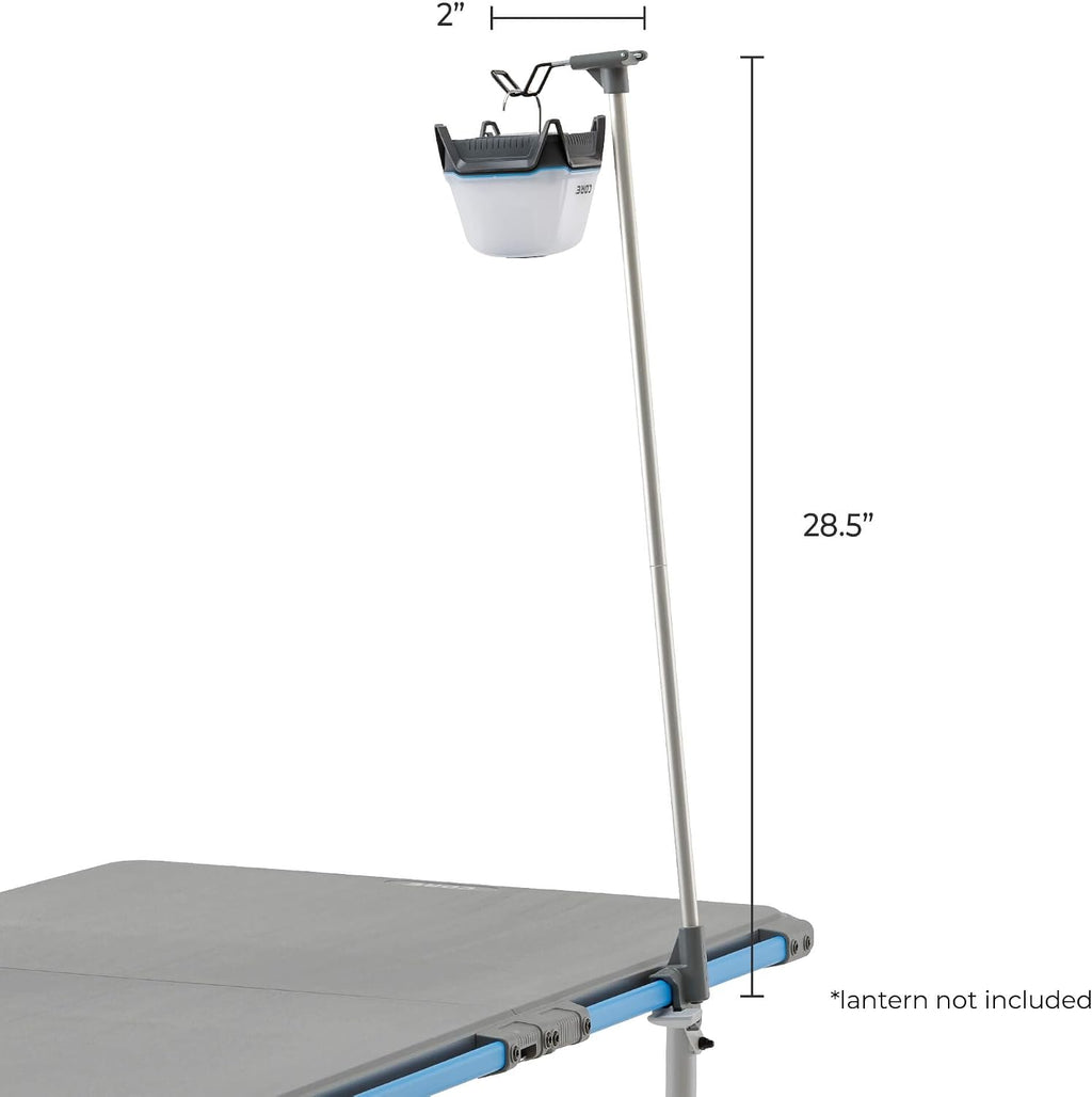 CORE Outdoor Camp Table | 4 Foot Table with Adjustable Height and Storage for Camping Accessories | Foldable & Portable for Beach, Picnic, Backyards, BBQ, Tailgate, Patio and Party