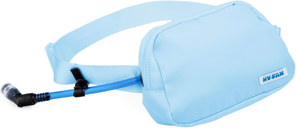 HY-FAN Kenai Hydration Cross Body with Bladder, 17oz BPA-Free, Hands-Free Design, Secure Pockets, Ideal for Travel, Daily Use and More (Light Blue)