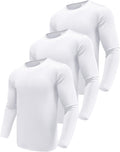 Men's 1, 3 or 5 Pack Performance Long Sleeve T-Shirts, UPF 50+ Sun Protection Shirts, Athletic Gym Workout Shirts for Running