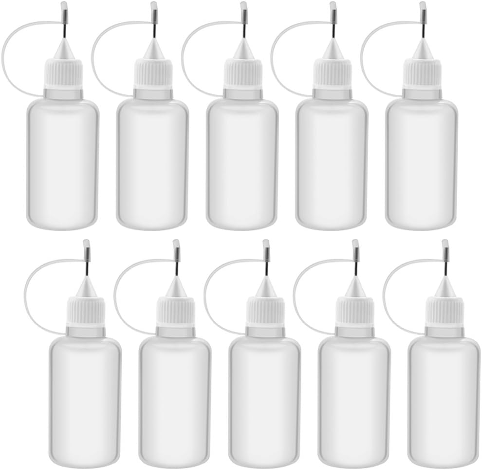 Bantoye 20 Pcs Needle Tip Glue Bottle Applicator, 30 ml