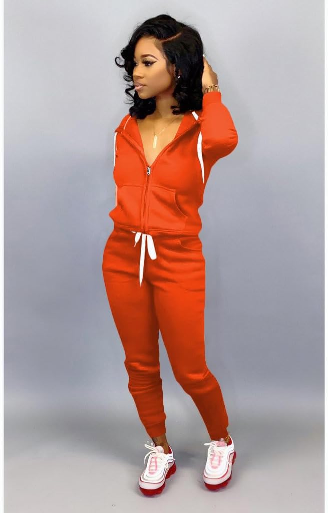 Mrskoala Two Piece Outfits for Women Tracksuit Sweat Suits Workout Sets Loungewear with Pocket