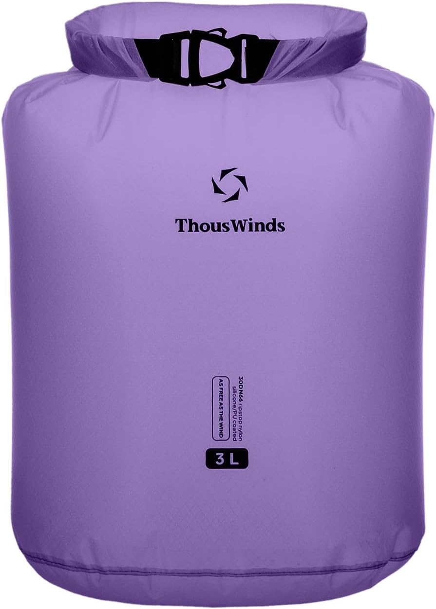 Thous Winds Waterproof Dry Bag, Ultralight 3L/6L/12L/24L/36L Roll Top Lightweight Dry Sack for Kayaking, Swimming, Camping, Hiking, Beach