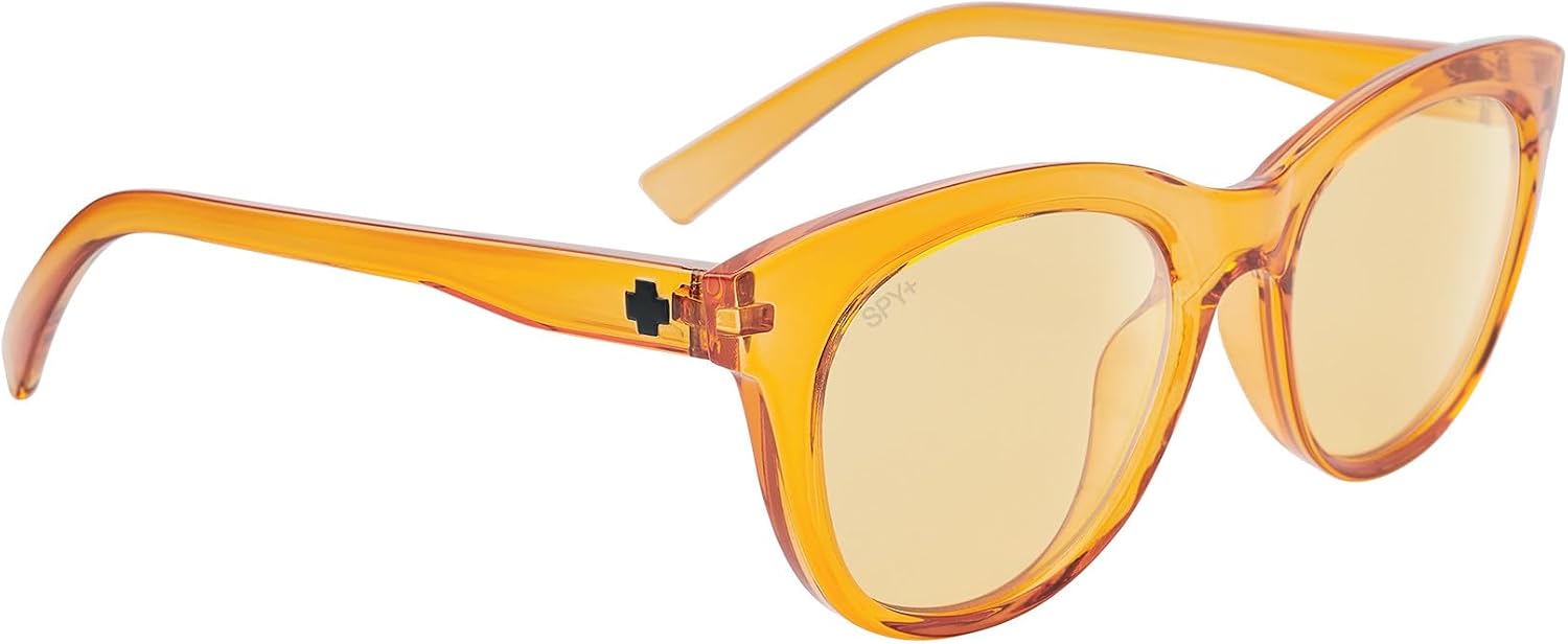 Spy Optic Boundless, Round Cat-Eye Sunglasses, Color and Contrast Enhancing Lenses