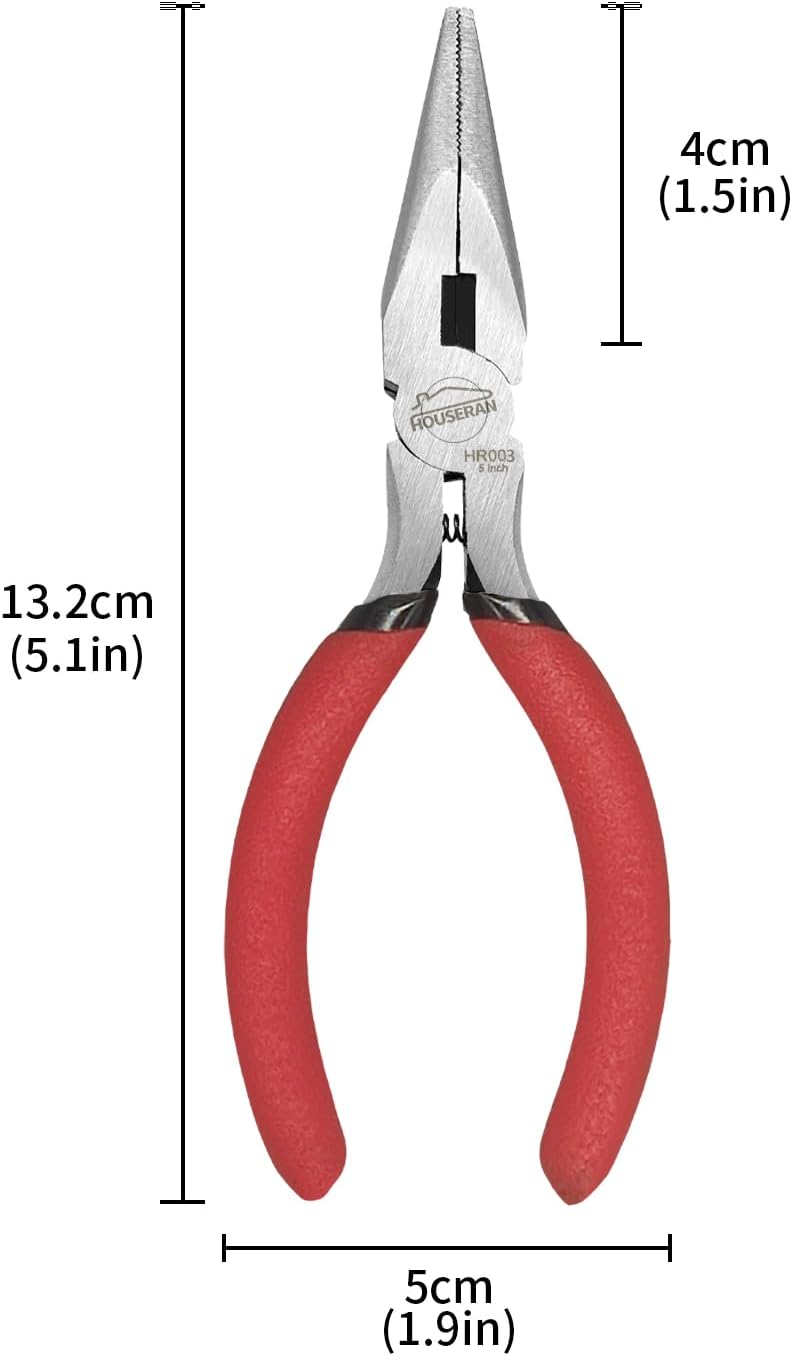 Needle Nose Pliers, 5 Inch, 5 Pack, Jewelry Making Tools