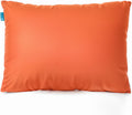 Nappler Rust Small Shredded Memory Foam Pillow for Travel and Camping - Compressible Medium Firm Bed Pillow, Breathable Cover, Machine Washable, Backpacking, Airplane and Car