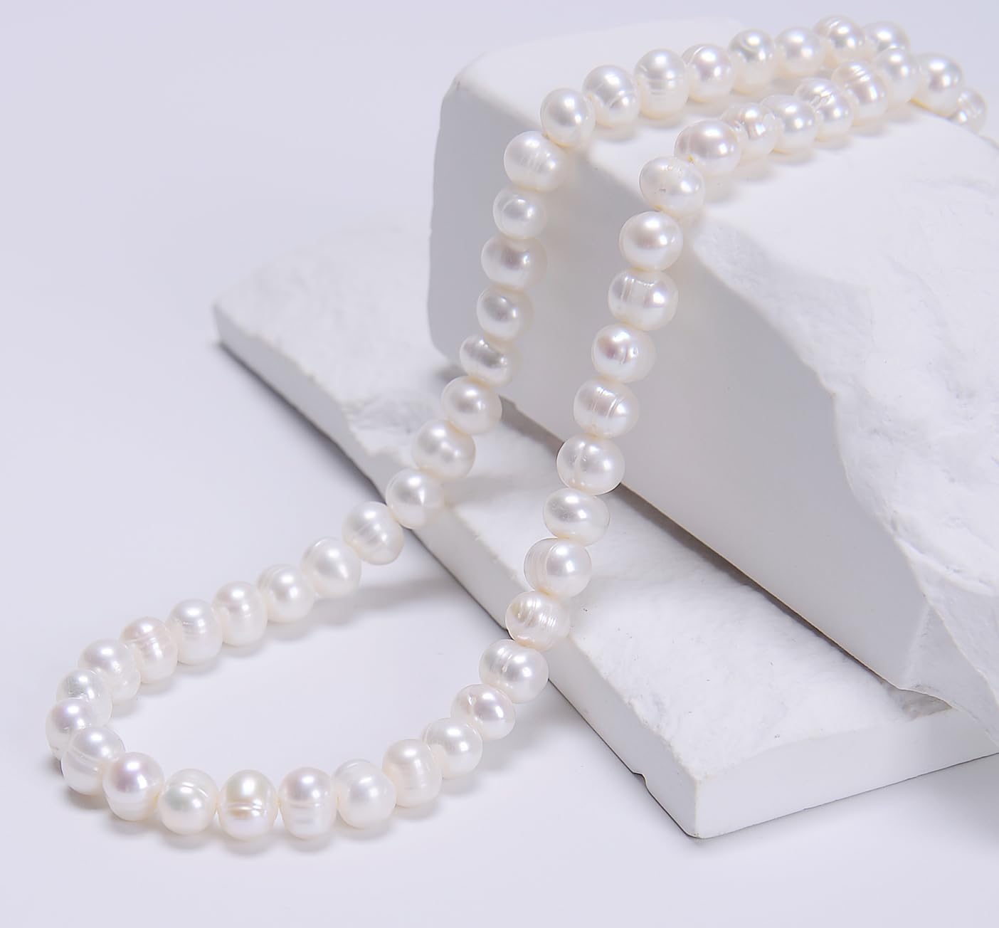 AD Beads Natural Freshwater White Pearl Round Beads 15" 4mm 6mm 8mm 9mm 10mm 11mm 12mm (7-8mm)