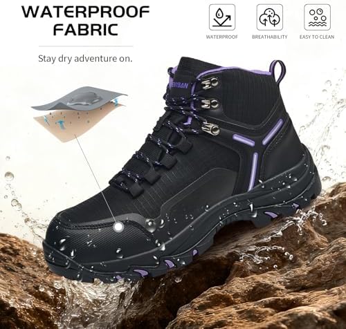 Women's Waterproof Wide Toe Box Hiking Boots