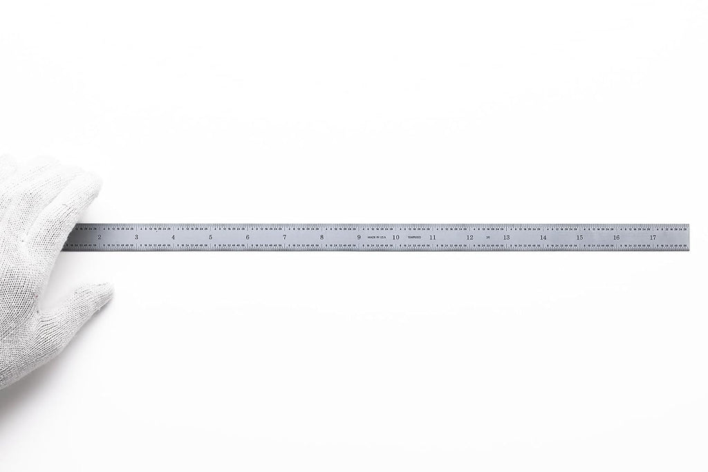 PEC Tools 18" Flexible Metal Ruler, 3R Graduation, Precision Measuring Tool