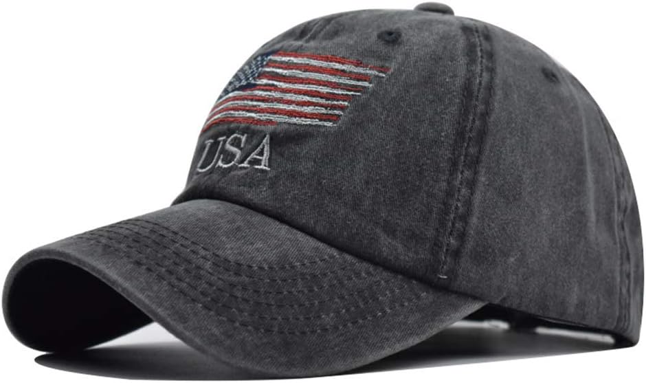 Washed American Flag Baseball Cap Adjustable Sun Dad Gift Hats for Unisex